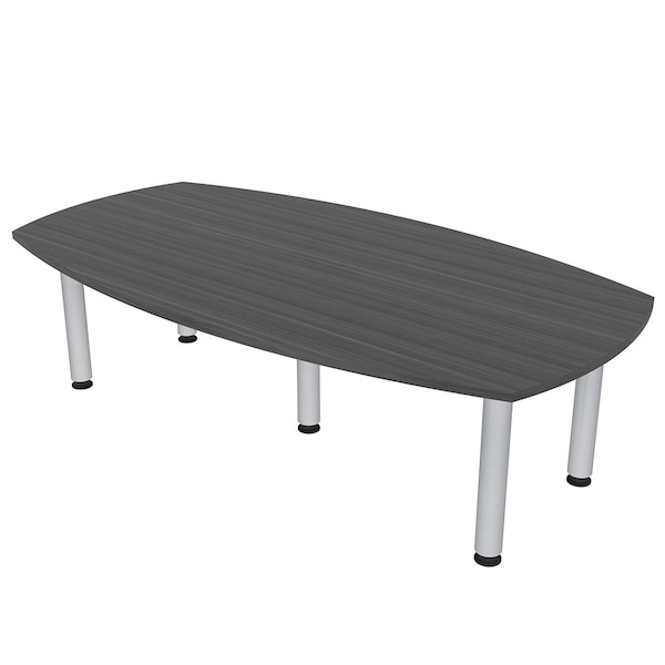 45 in W, 84 in L, 29 in H, Engineered Wood Top, Grey